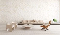 Dune© Mural Wallpaper In Cremé -Drop It Modern Sales Duneentryroomfinal2