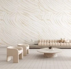 Dune© Mural Wallpaper In Cremé -Drop It Modern Sales Duneentryroomfinal2crop