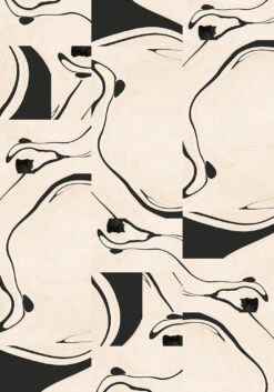 Magma© Wallpaper In Ebony -Drop It Modern Sales EBONY