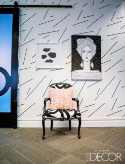 Bang Dem Sticks© Wallpaper In Black -Drop It Modern Sales EVAN2685web