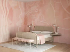 Famke© Mural Wallpaper In Rose Pink -Drop It Modern Sales Famke blush updatedweb