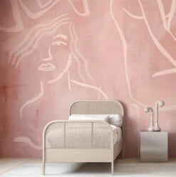 Famke© Mural Wallpaper In Mauve -Drop It Modern Sales Famke mauve updated1webcrop2