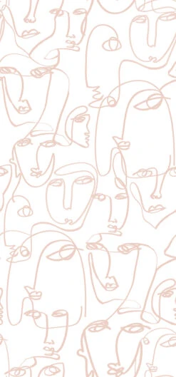 Femme© Wallpaper In Soft Pink -Drop It Modern Sales FemmeMural SoftPink