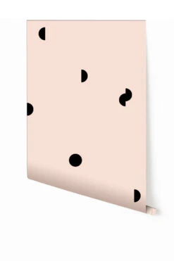 Mezzaluna© Wallpaper In Flamingo + Black