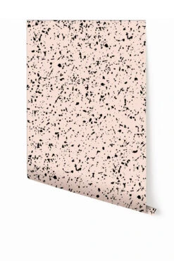 Memphis© Wallpaper In Flamingo + Black