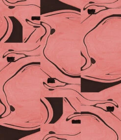 Magma© Wallpaper In Guava -Drop It Modern Sales GUAVA BLACK