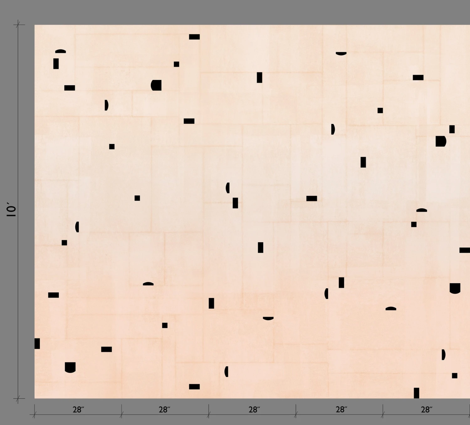 Geometrico© Wallpaper In Blush + Black 2 Geometrico© Wallpaper In Blush + Black - Image 2