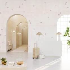 Geometrico© Wallpaper In Acid Wash -Drop It Modern Sales Geometrico Acid Wash rendering 01