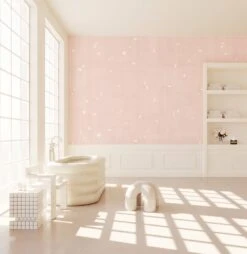 Geometrico© Wallpaper In Moon Lady -Drop It Modern Sales Geometrico Blush rendering 01