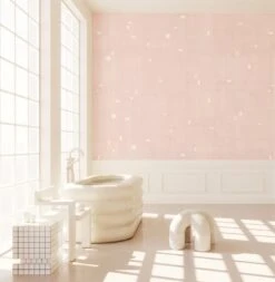 Geometrico© Wallpaper In Moon Lady -Drop It Modern Sales Geometrico Blush rendering 02
