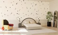 Geometrico© Wallpaper In Chalk + Black -Drop It Modern Sales Geometrico Chalk Black rendering 01