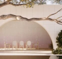 Geometrico© Wallpaper In Mirage 9 Geometrico© Wallpaper In Mirage -Drop It Modern Sales Geometrico Creamsicle rendering 02