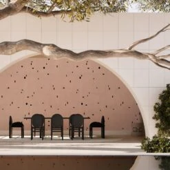 Geometrico© Wallpaper In Ferris + Black -Drop It Modern Sales Geometrico Ferris Black rendering 02