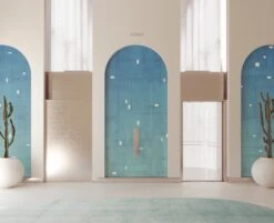 Geometrico© Wallpaper In Waterfall -Drop It Modern Sales Geometrico Waterfall rendering 01