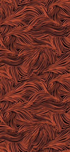 Hay Bale© Wallpaper In Brick + Black -Drop It Modern Sales HAYBALE MURAL BRICK BLACK