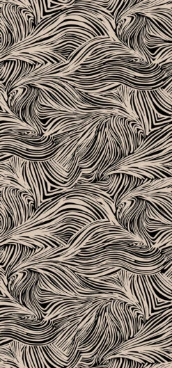 Hay Bale© Wallpaper In Pueblo + Black -Drop It Modern Sales HAYBALE MURAL PUEBLO BLACK