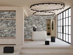 Hay Bale© Wallpaper In Alabaster -Drop It Modern Sales HayBaleMural Alabaster Final