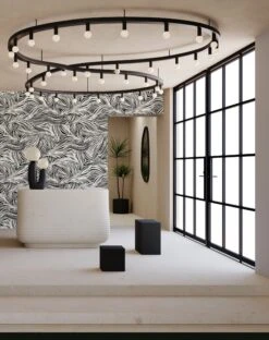 Hay Bale© Wallpaper In Alabaster -Drop It Modern Sales HayBaleMural Alabaster FinalCROP