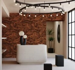 Hay Bale© Wallpaper In Brick + Black -Drop It Modern Sales HayBaleMural Brick Black FinalCROP