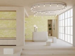 Hay Bale© Wallpaper In Clover -Drop It Modern Sales HayBaleMural Clover Final