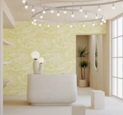 Hay Bale© Wallpaper In Clover -Drop It Modern Sales HayBaleMural Clover FinalCROP