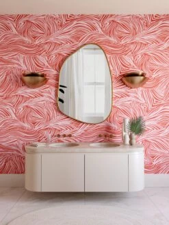 Hay Bale© Wallpaper In Hollyhock -Drop It Modern Sales HayBaleMural Hollyhock Final