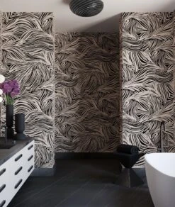 Hay Bale© Wallpaper In Pueblo + Black -Drop It Modern Sales HayBaleMural Pueblo Black FinalCROP