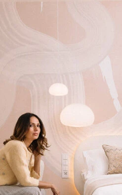 Untamed© Mural Wallpaper In Nude -Drop It Modern Sales HeidiGubbinsInteriorDesign PhotoNanidePerez 1