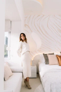 Dune© Mural Wallpaper In Cremé -Drop It Modern Sales HeidiGubbinsInteriorDesign PhotoNanidePerez 3