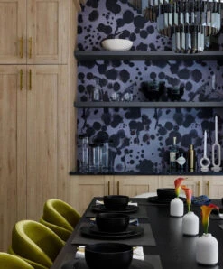 Midnight Oil© Wallpaper In Stone Blue 17 Midnight Oil© Wallpaper In Stone Blue -Drop It Modern Sales IMG 0019