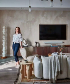 Rock Steady© Mural Wallpaper In Sand -Drop It Modern Sales IMG 0021