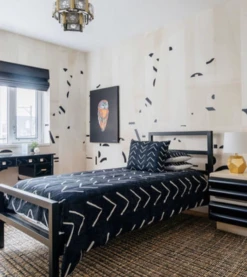 Shape Shifter© Mural Wallpaper In Cremé -Drop It Modern Sales IMG 0130