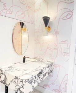 Femme© Wallpaper In Soft Pink -Drop It Modern Sales IMG 0308