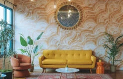 Sediment #2© Wallpaper In Mustard -Drop It Modern Sales IMG 0311