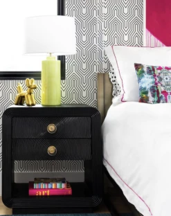 Gatsby© Wallpaper In Black + White -Drop It Modern Sales IMG 0366