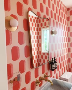 Pillbox© Wallpaper In Red -Drop It Modern Sales IMG 0886