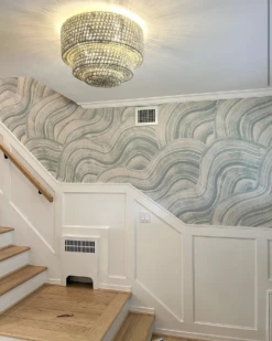 Sediment #2© Wallpaper In Sailor Blue -Drop It Modern Sales IMG 0915