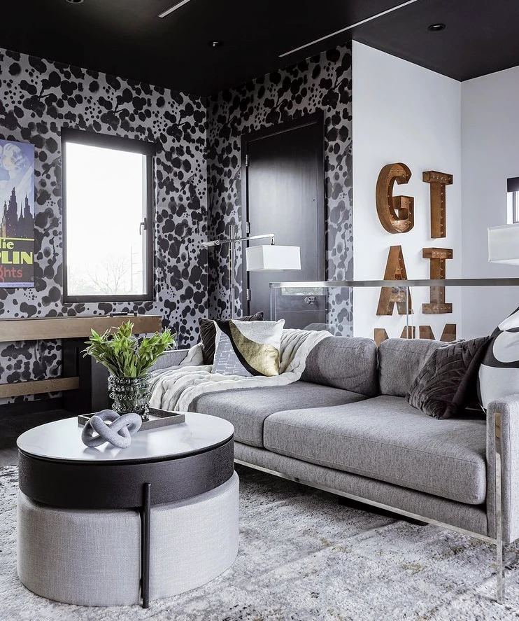 Midnight Oil© Wallpaper In Stone Blue 7 Midnight Oil© Wallpaper In Stone Blue - Image 7