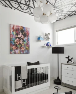 Lady Luck© Mural Wallpaper In Black + White -Drop It Modern Sales IMG 1391