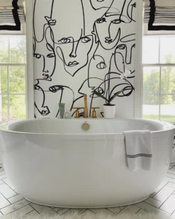 Femme© Wallpaper In Black + White -Drop It Modern Sales IMG 1392