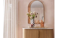 Rock Steady© Mural Wallpaper In Blush -Drop It Modern Sales IMG 2401