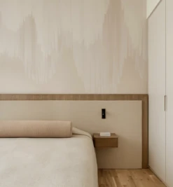 Wavelength© Mural Wallpaper In Cremé -Drop It Modern Sales IMG 2605