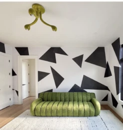 Terrazzo© Wallpaper In Creme + Charcoal -Drop It Modern Sales IMG 3240