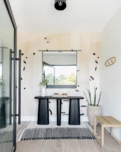 Shape Shifter© Mural Wallpaper In Cremé -Drop It Modern Sales IMG 3411