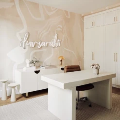 Famke© Mural Wallpaper In Sandstone -Drop It Modern Sales IMG 4626