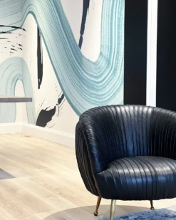 Untamed© Mural Wallpaper In Teal -Drop It Modern Sales IMG 4671