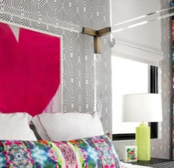 Gatsby© Wallpaper In Black + White -Drop It Modern Sales IMG 5414