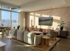 Rock Steady© Mural Wallpaper In Linen -Drop It Modern Sales IMG 5477