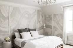 Sediment #1© Mural Wallpaper In Pistachio -Drop It Modern Sales IMG 5679