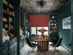 Marble© Wallpaper In Gold On Ebony -Drop It Modern Sales IMG 5680